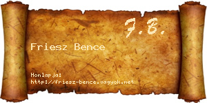 Friesz Bence névjegykártya